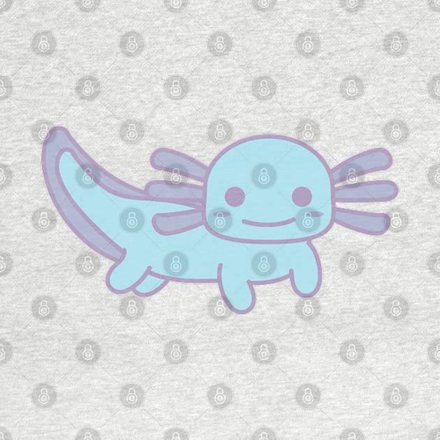 Blue Axolotl by maya-reinstein